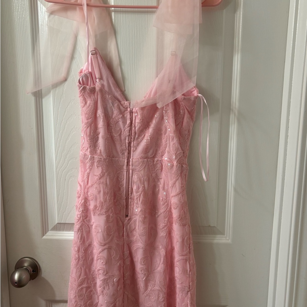 Windsor Pink Sequin Lace Dress